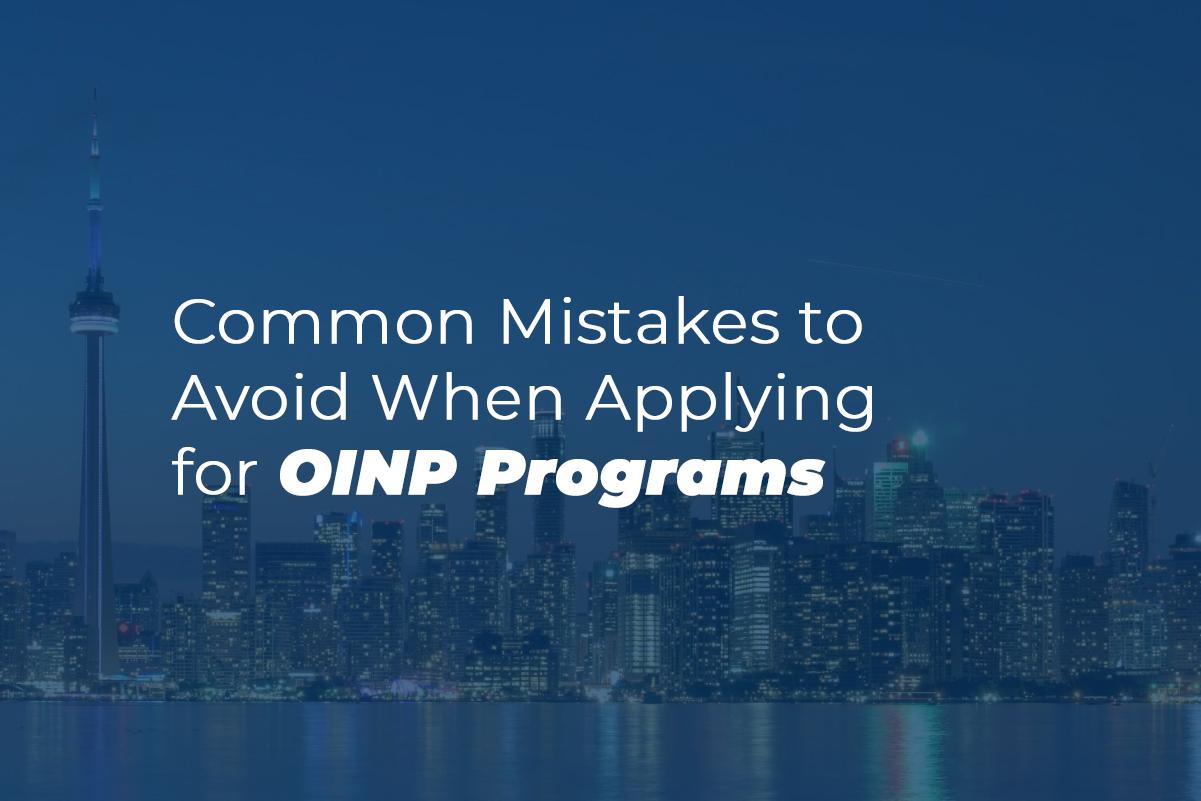 Applying for OINP Programs